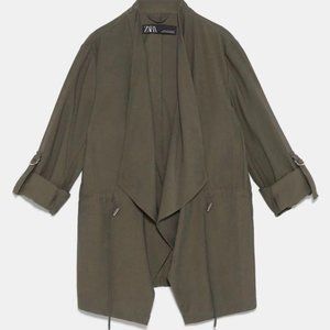 Zara Loose Fitting Jacket - Olive Green - Xsmall